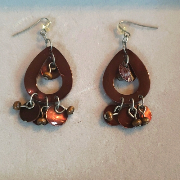68. Brown Dangle Earrings - Picture 2 of 5
